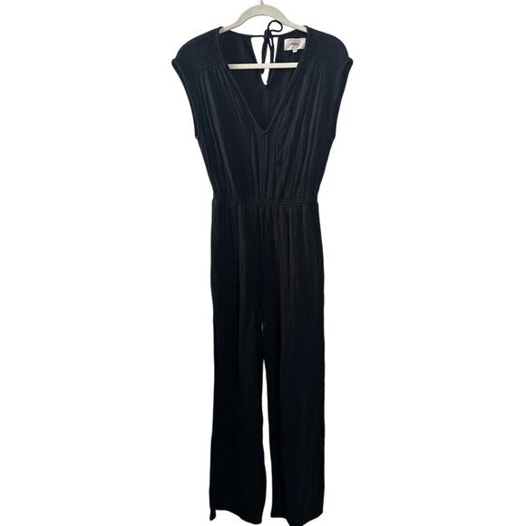 Xirena Nell Jumpsuit in Black 100% Cotton Size X-Small Quiet Luxury Gently Used - Picture 3 of 6